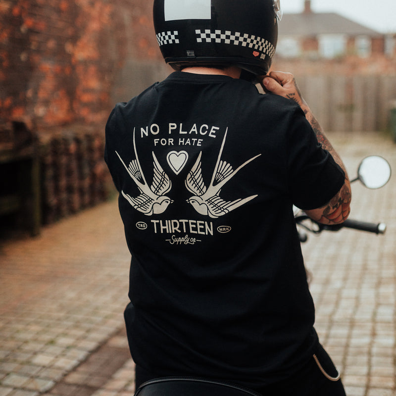 NO PLACE FOR HATE - BLACK UNISEX T-SHIRT